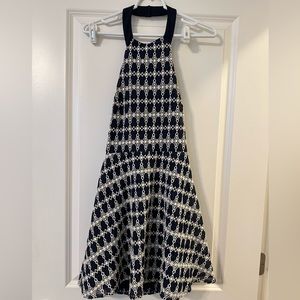 JOA Halter Dress, Small, Navy and White